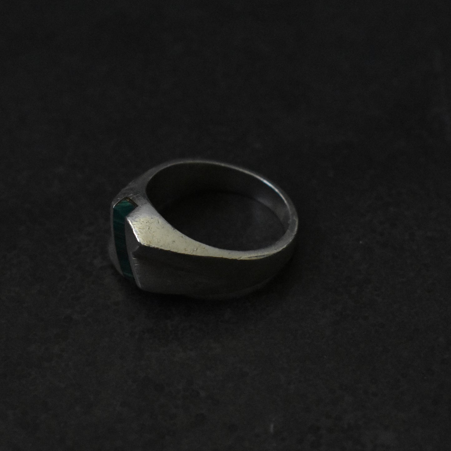 Vintage Malachite Inlay Ring