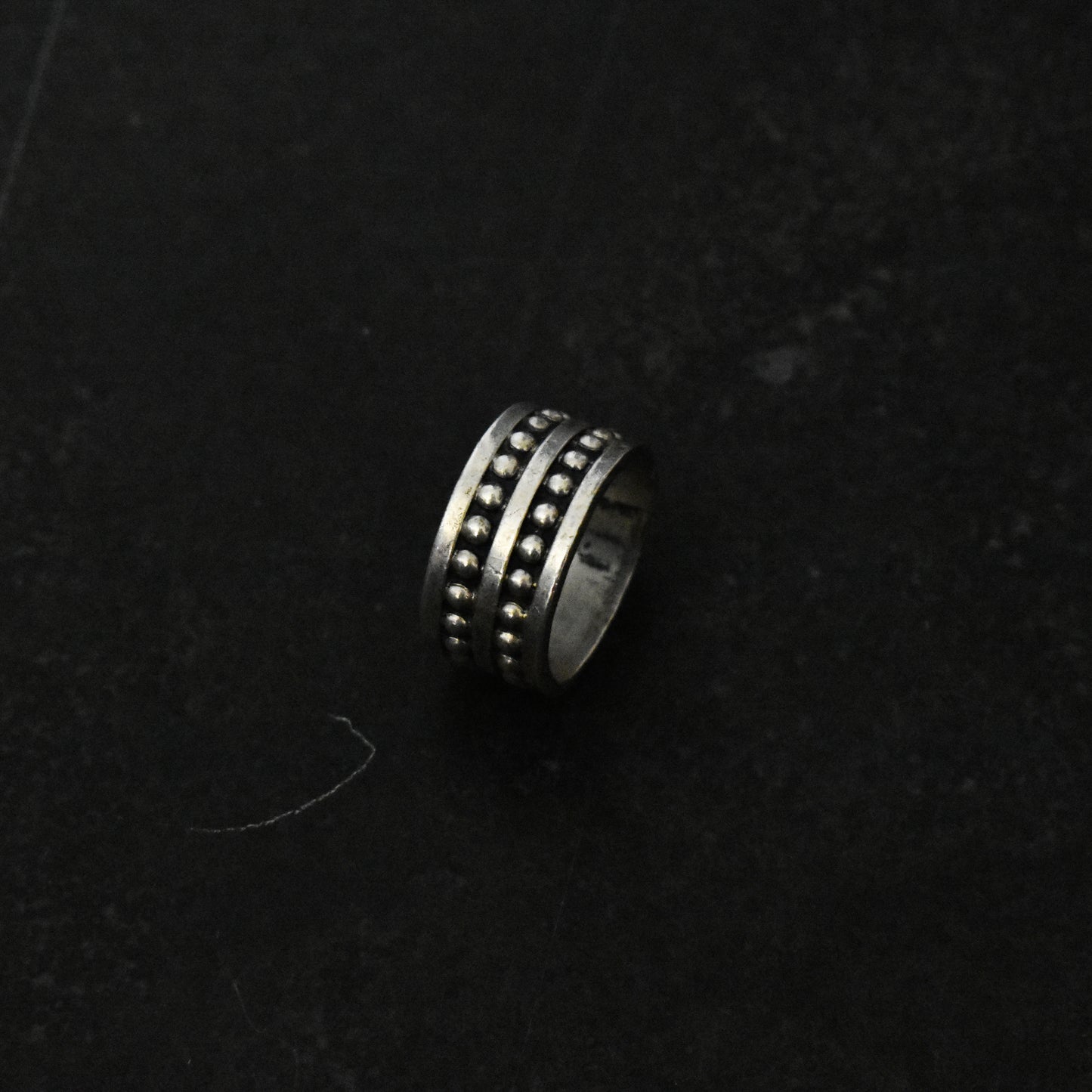 70s Double Dotted Navajo Band Ring