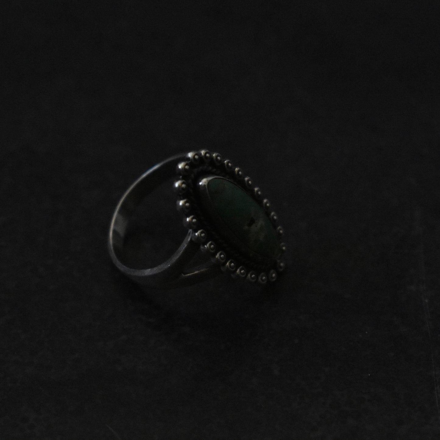 Vintage Elongated Turquoise Cocktail Ring