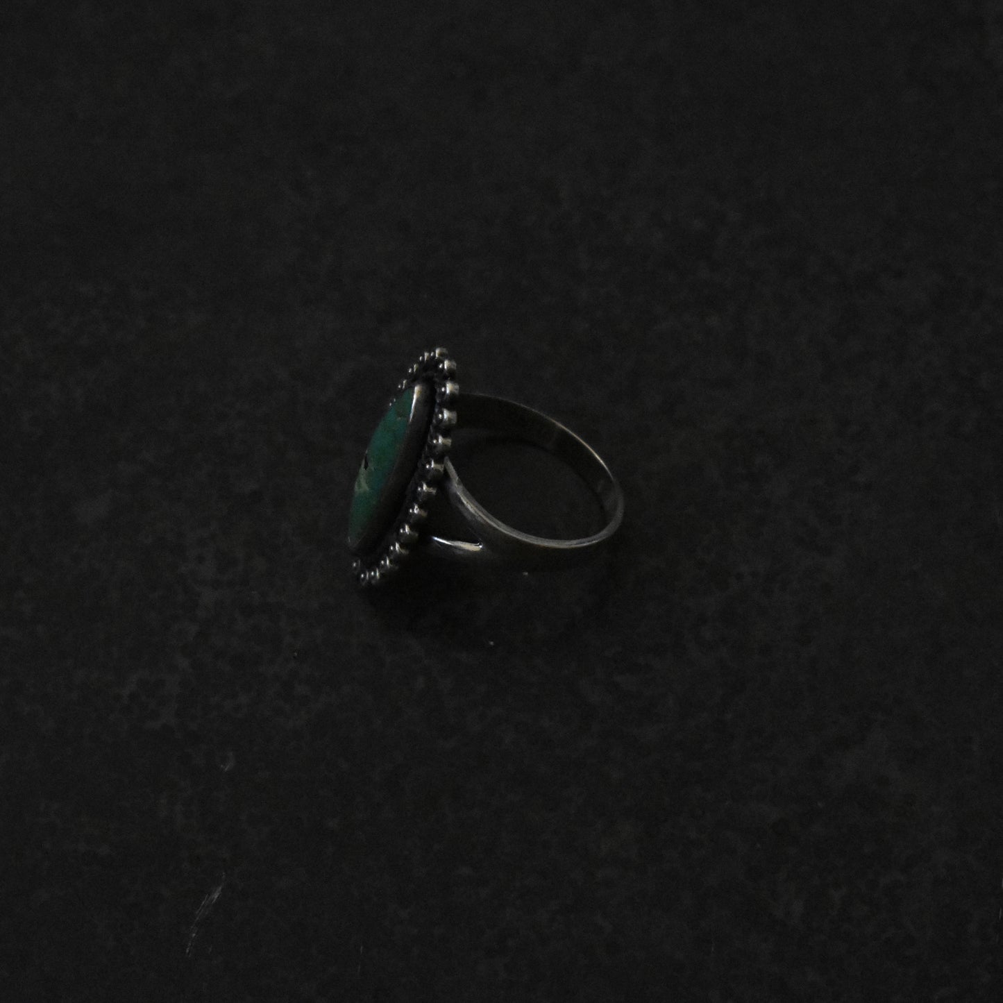 Vintage Elongated Turquoise Cocktail Ring