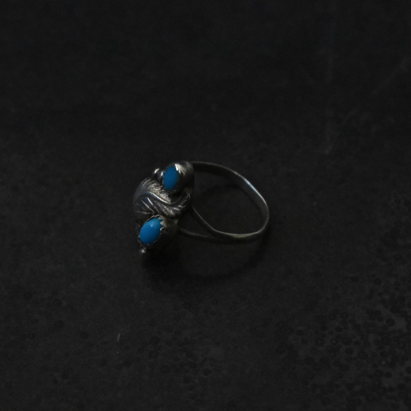 Vintage Southwestern Feather Turquoise Ring