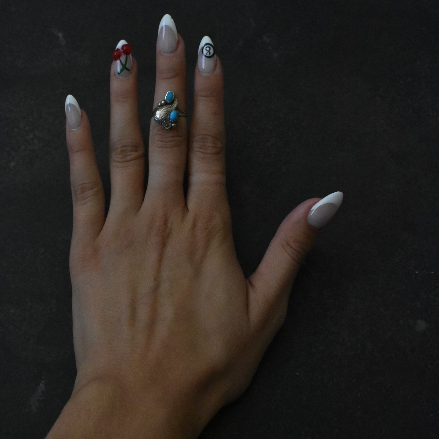 Vintage Southwestern Feather Turquoise Ring
