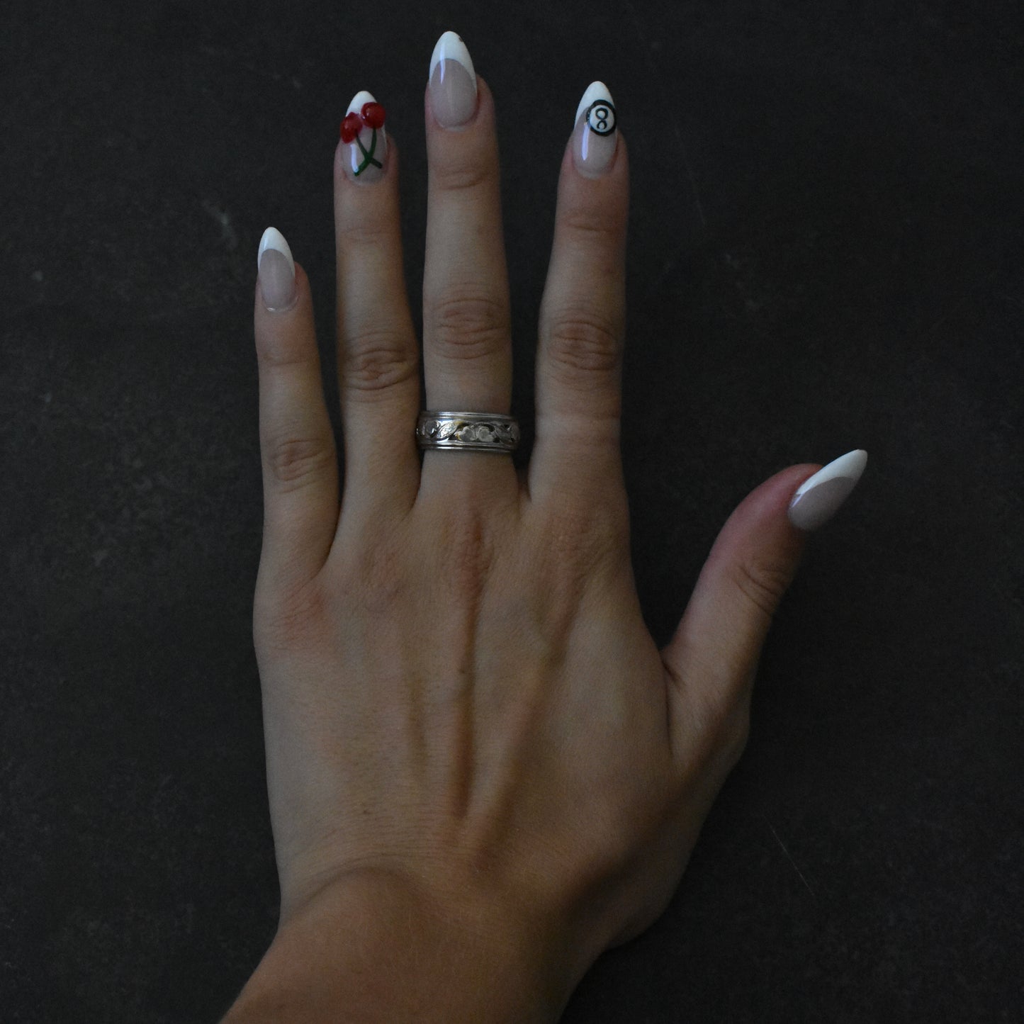 Vintage Heart Vines Band Ring