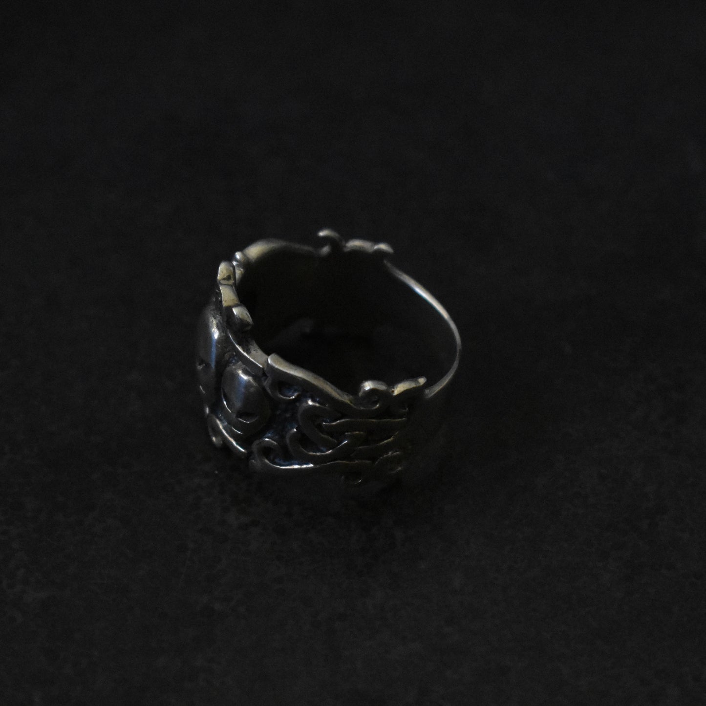 Extraterrestrial Skull Band Ring