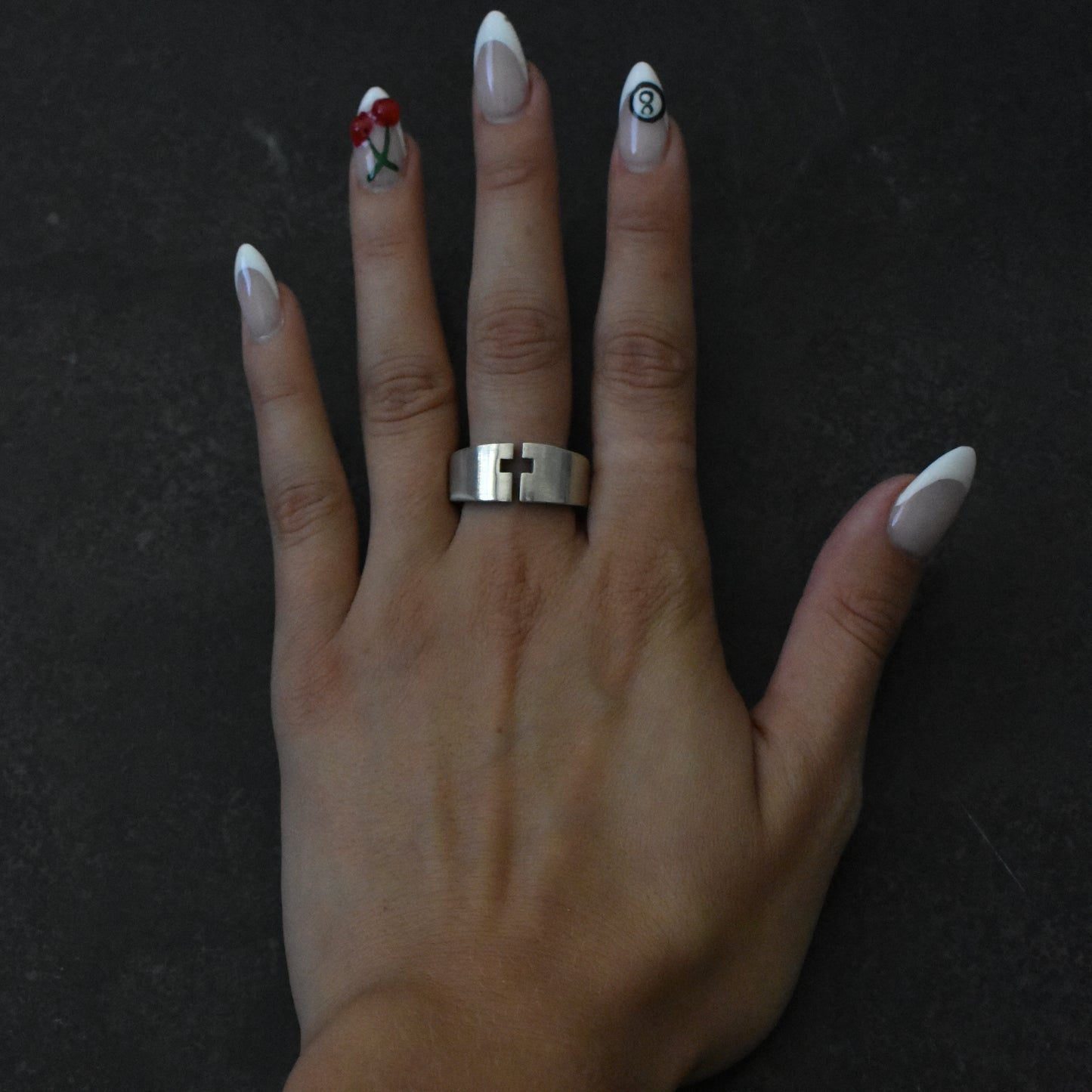 Vintage Open Cross Band Ring
