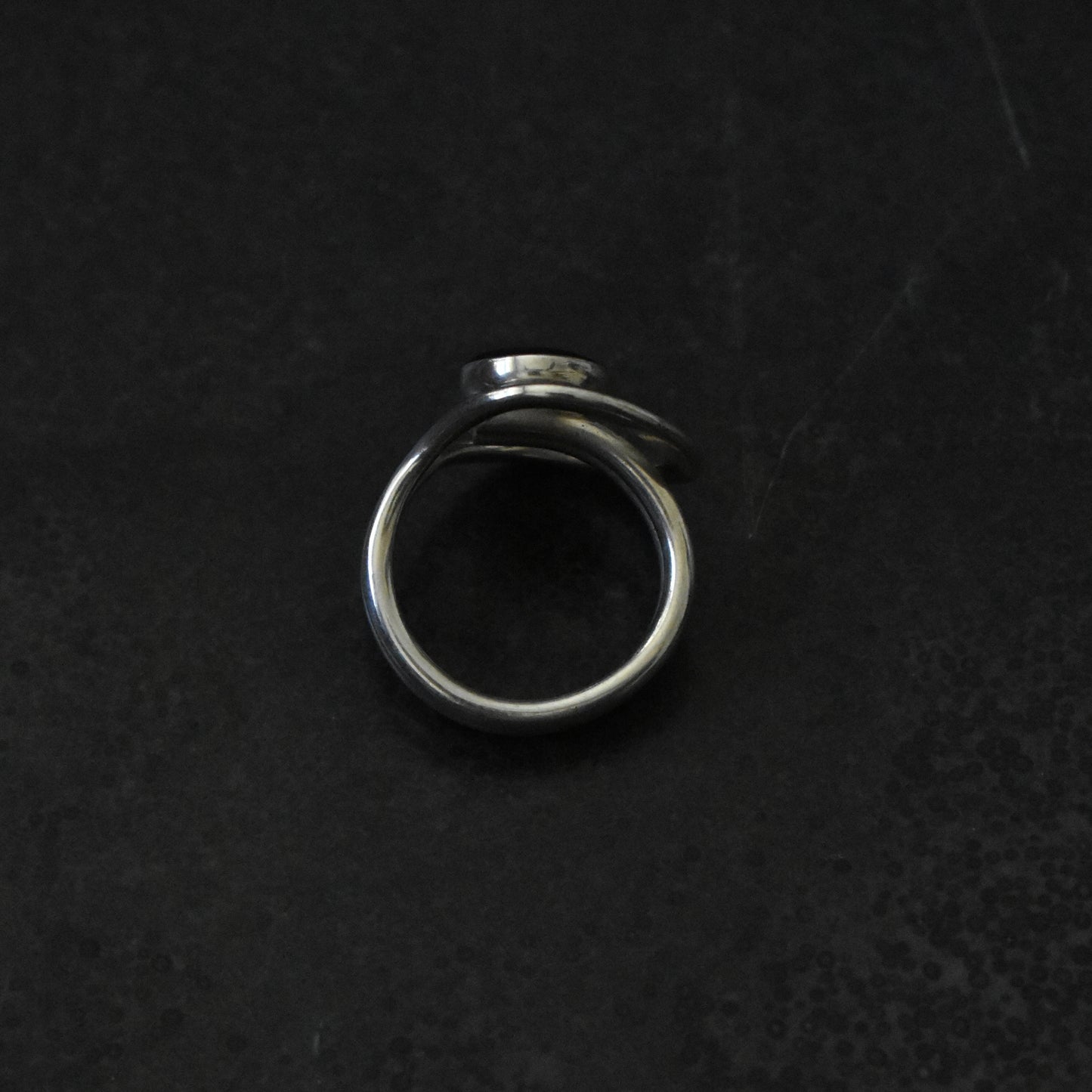 Vintage Onyx In Orbit Cocktail Ring