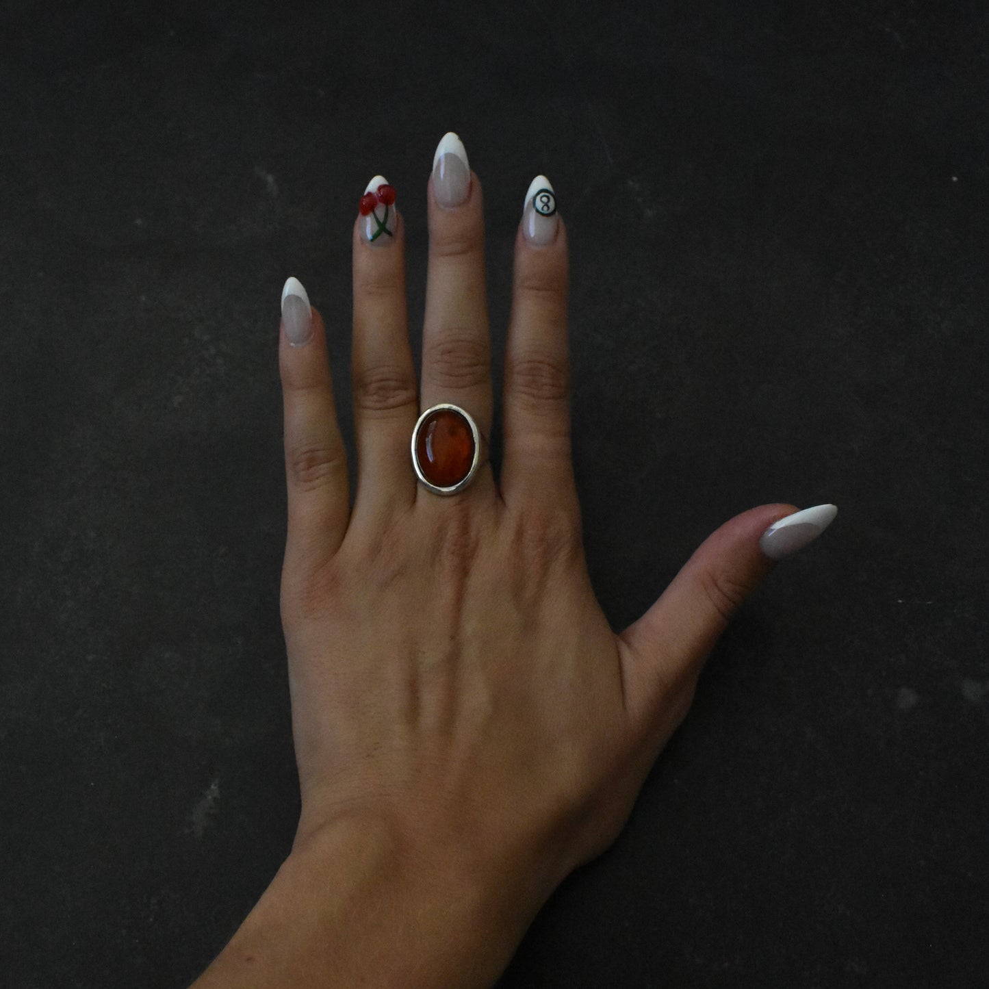 Vintage Amber Cocktail Ring
