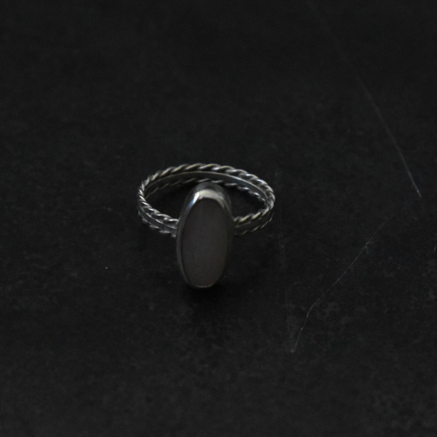 Vintage Elongated Moonstone Ring