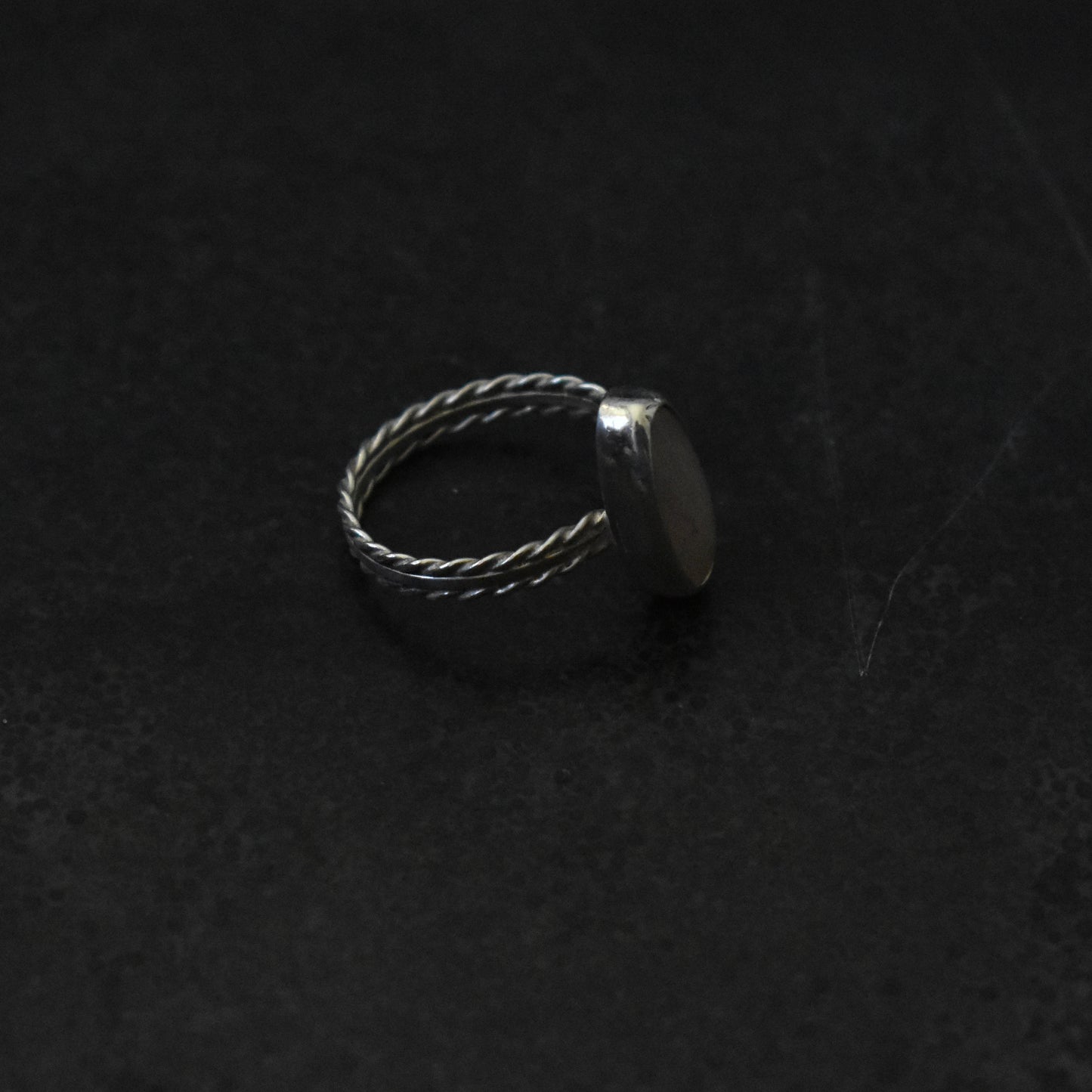 Vintage Elongated Moonstone Ring