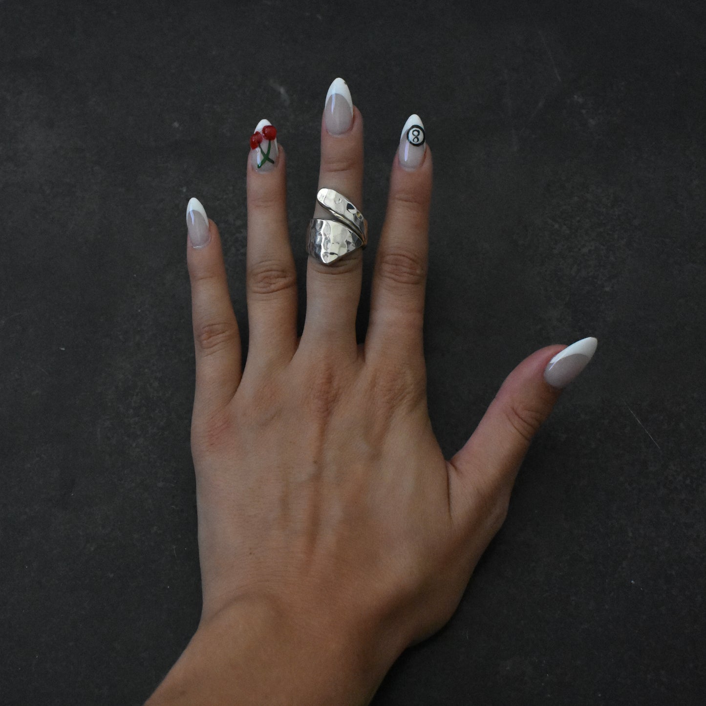 Vintage Hammered Snake Ring