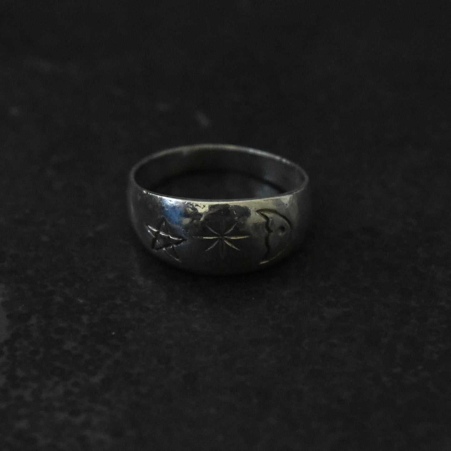Vintage Sun Moon & Stars Ring