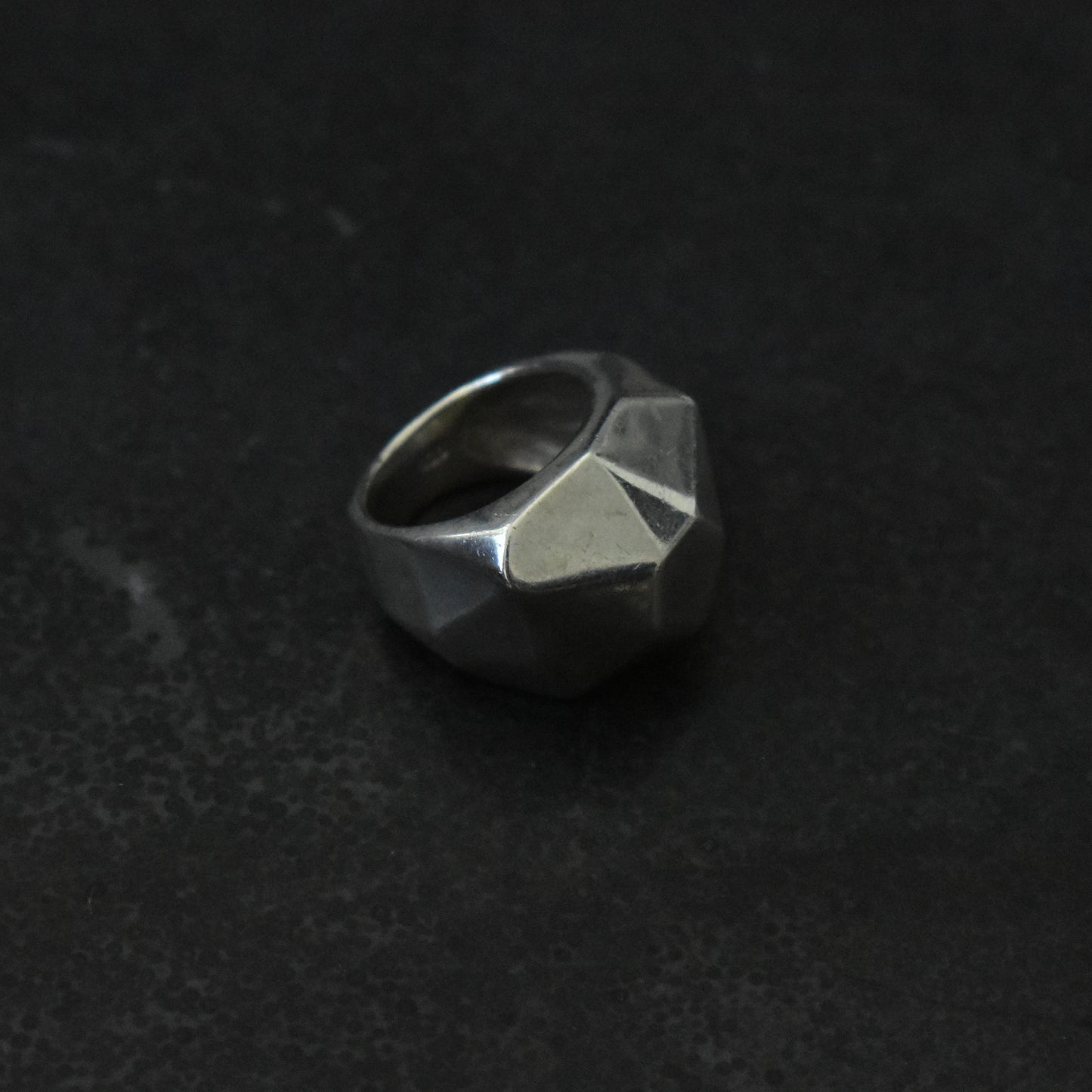 Vintage Chunky Faceted Ring
