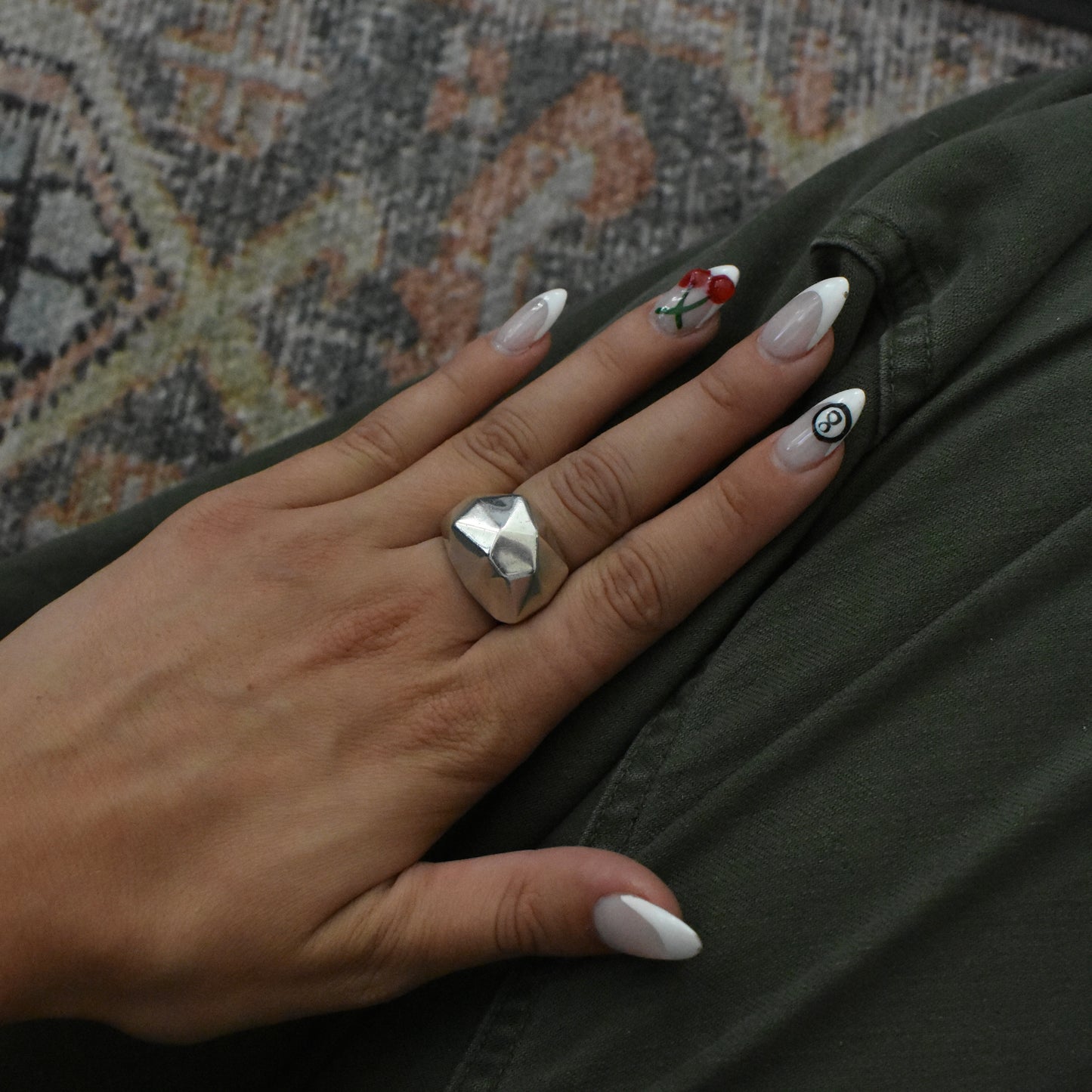 Vintage Chunky Faceted Ring