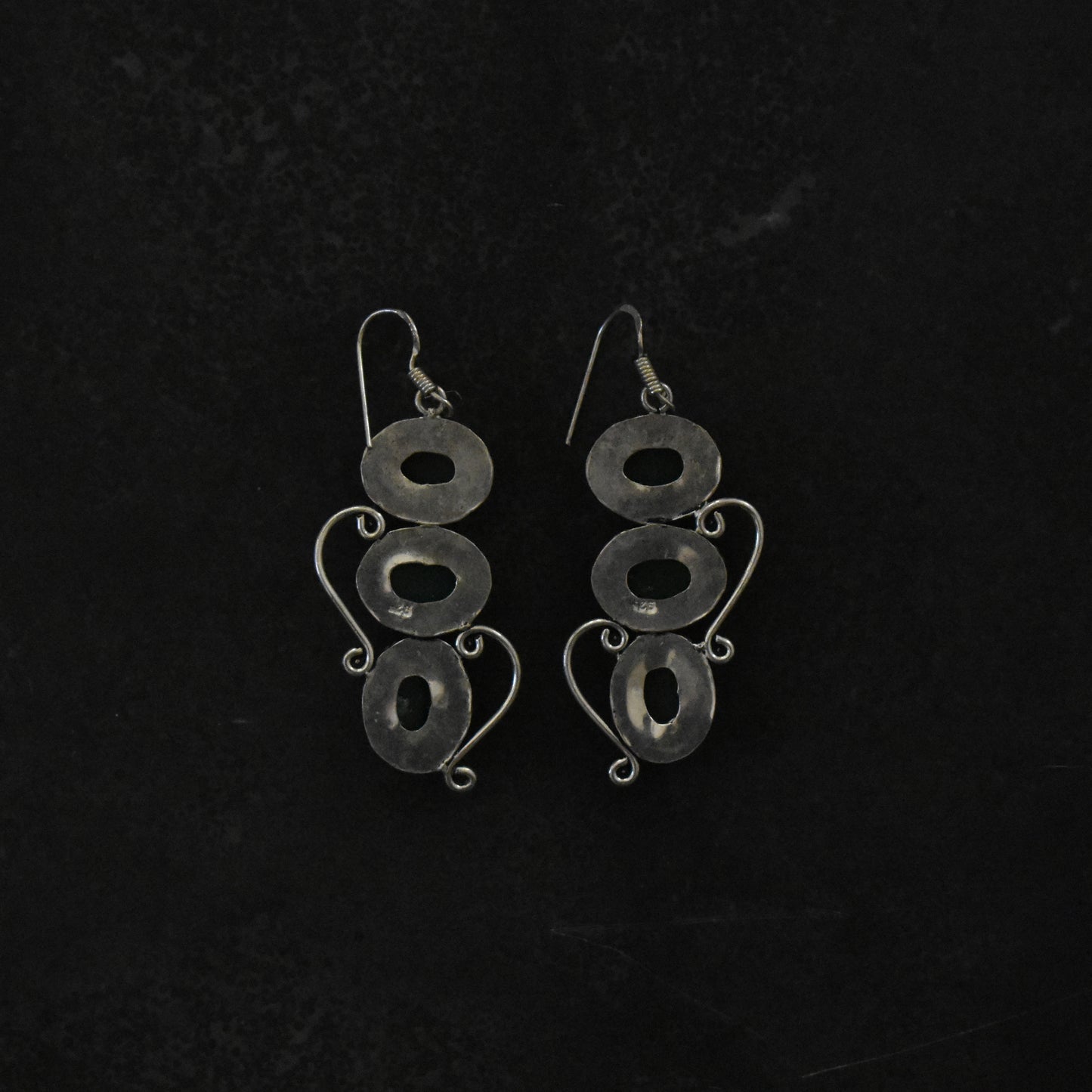 70s Triple Chrysoprase Drop Earrings