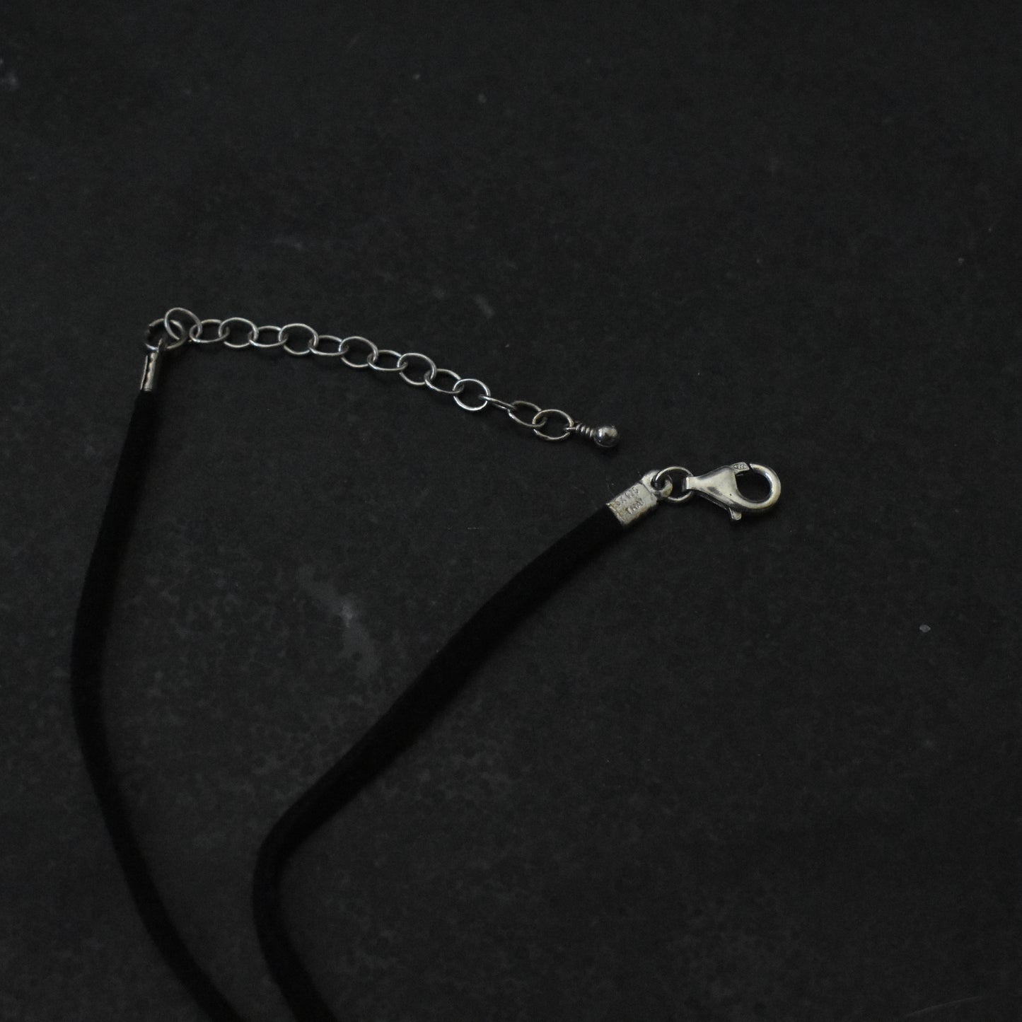 Circle Suede Cord Pendant Necklace