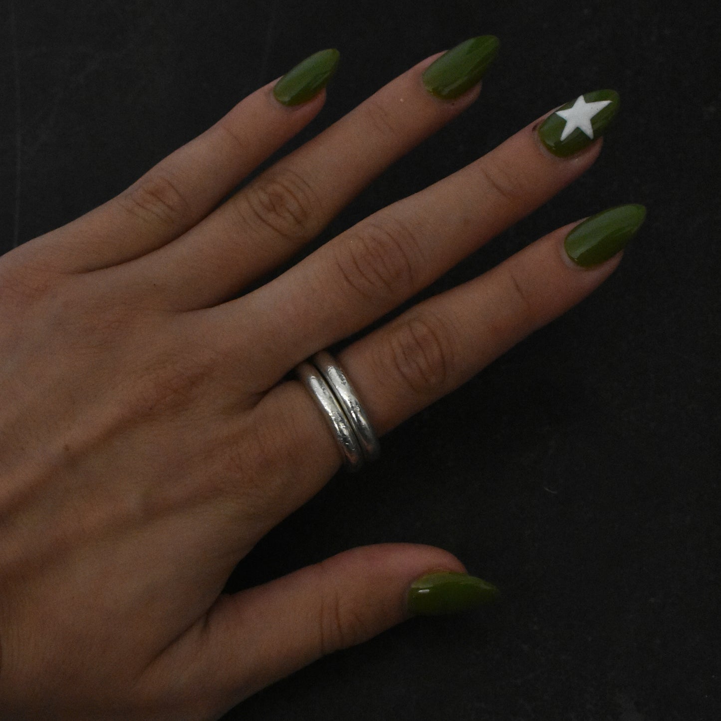 80s Double Rounded Stacking Rings
