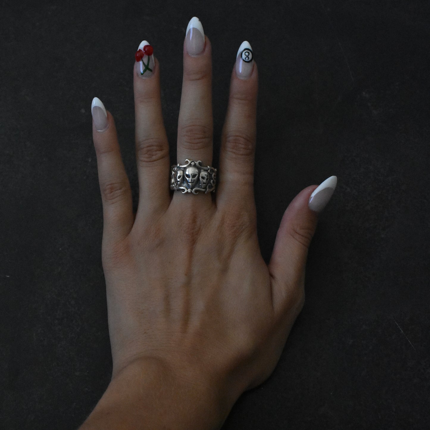 Extraterrestrial Skull Band Ring