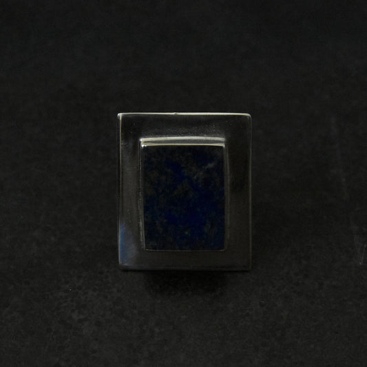 Modernist Lapis Cocktail Ring