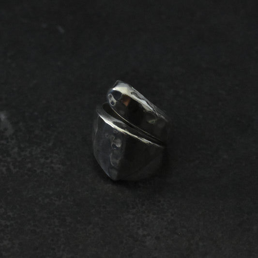 Vintage Hammered Snake Ring