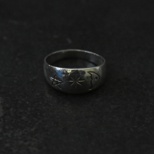 Vintage Sun Moon & Stars Ring