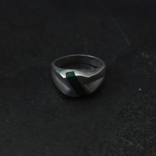 Vintage Malachite Inlay Ring